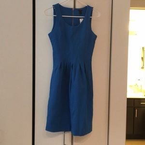 J crew blue back zip dress size 0 NWT